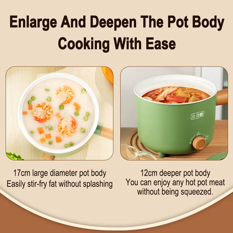 220V/110V Multifunction Cooker Household Single/Double Layer Hot Pot Mini Electric Cooking Machine Non-Stick Pan Pots EU /Usplug